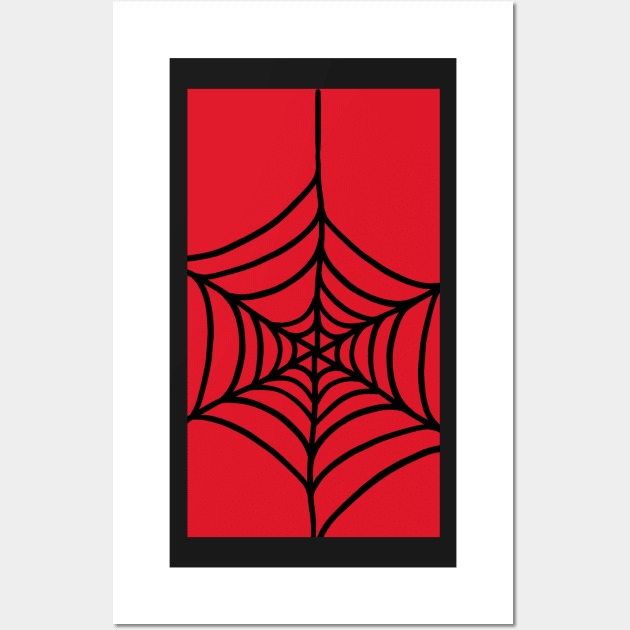 Red and Black Spider Web Wall Art by UndrDesertMoons